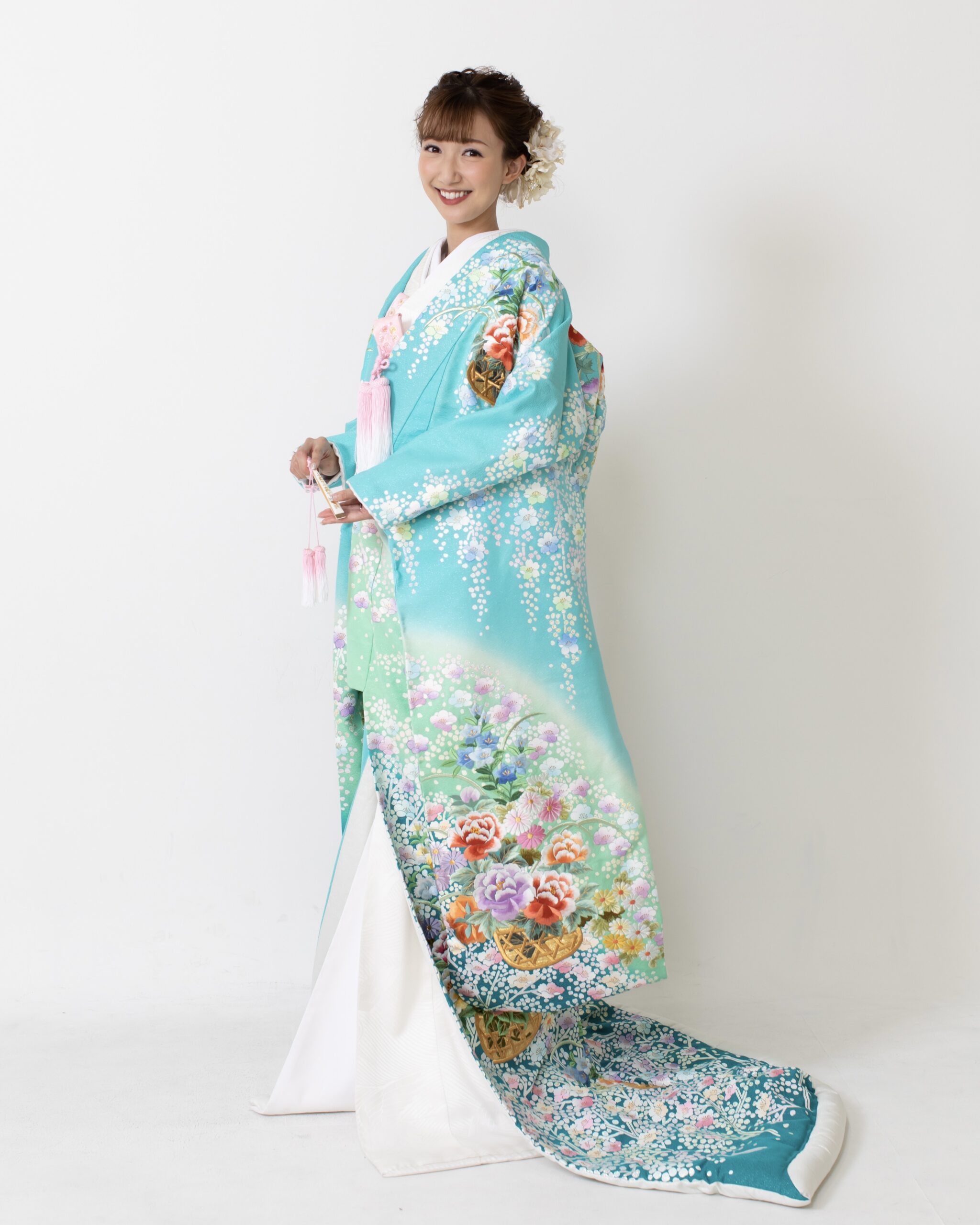 JUK070  藤波花手籠
