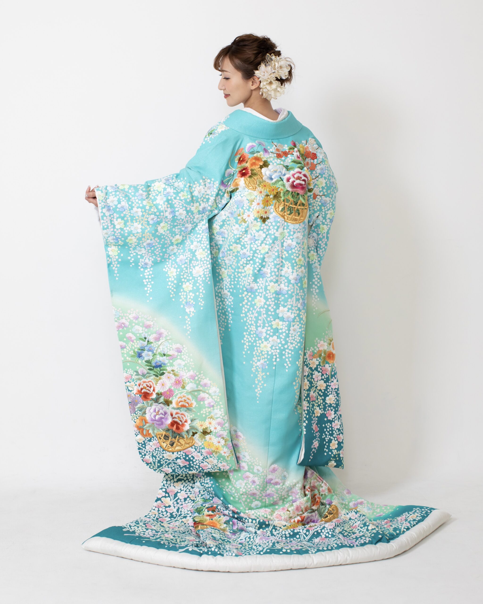 JUK070  藤波花手籠