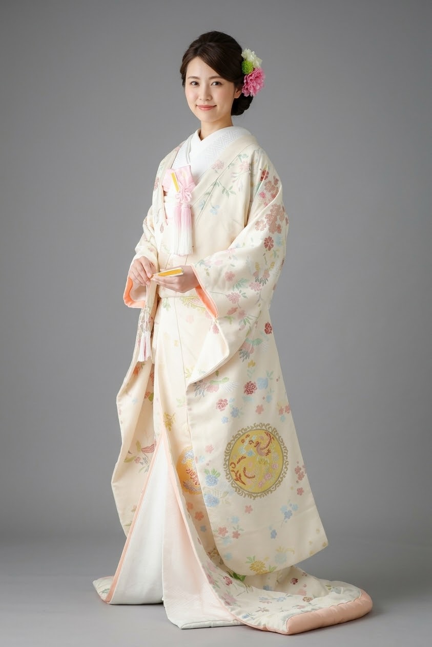 JUK034  華文に小花流し